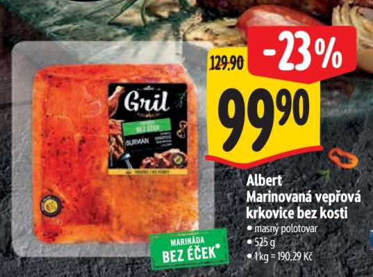 Albert Marinovaná vepřová krkovice bez kosti