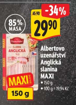 Albertovo uzenářství Anglická slanina MAXI