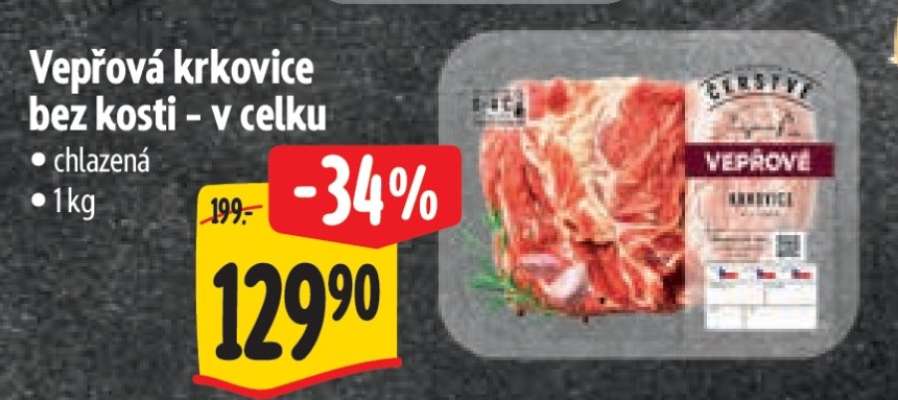 Vepřová krkovice bez kosti – v celku