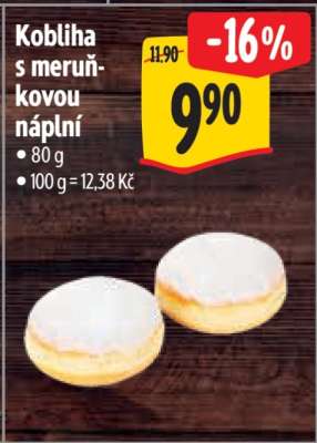 Kobliha s meruňkovou náplní