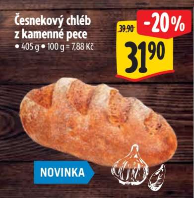 Česnekový chléb z kamenné pece