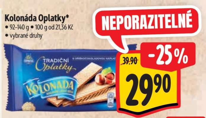 Kolonáda oplatky