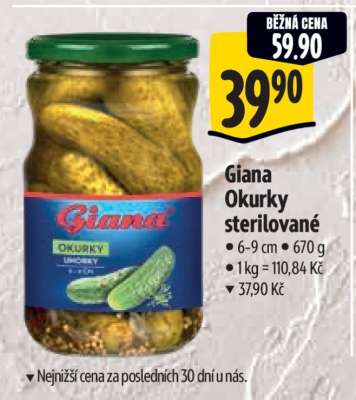 Giana Okurky sterilované
