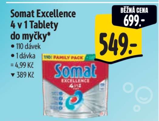 Somat Excellence 4 v 1 Tablety do myčky