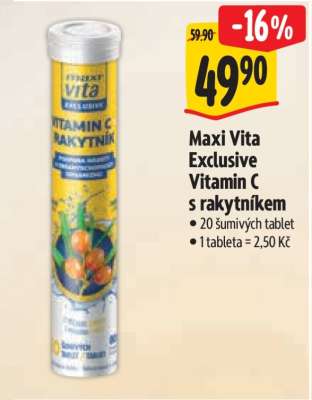 Maxi Vita Exclusive Vitamin C s rakytníkem