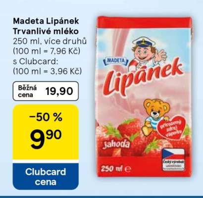 Madeta Lipánek Trvanlivé mléko