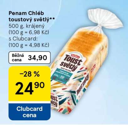 Penam Chléb toustový světlý