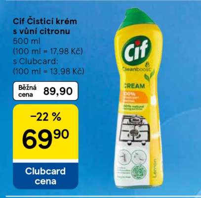 Cif Čisticí krém s vůní citronu