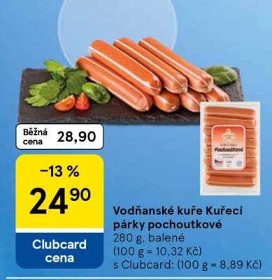 Vodňanské Kuře Kuřecí párky pochoutkové