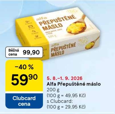 Alfa Přepuštěné máslo