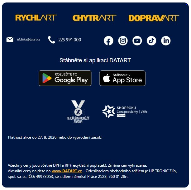 Leták DATART - 24.8.2026 - 27.8.2026. Strana 6