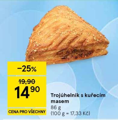 Trojúhelník s kuřecím masem