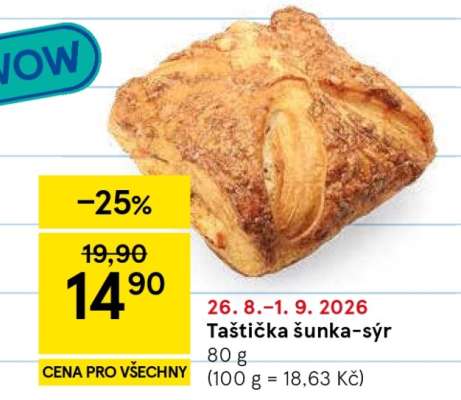 Taštička šunka-sýr