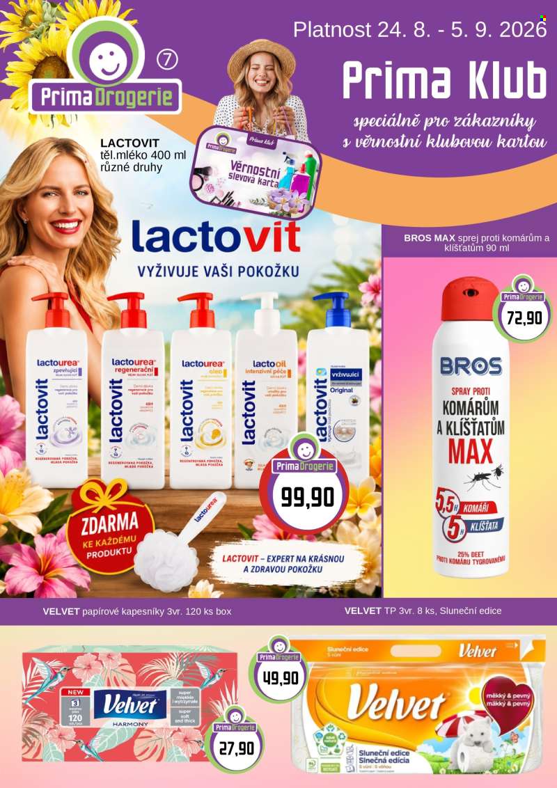 Leták Prima Drogerie - 24.8.2026 - 5.9.2026.