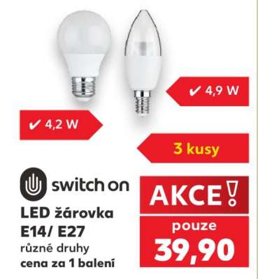 LED žárovka E14/E27