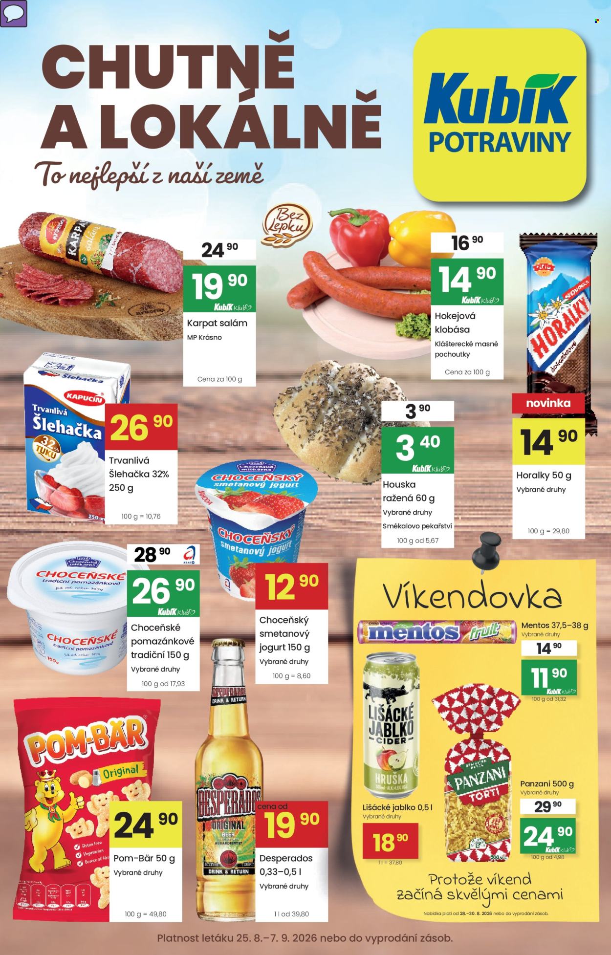 Leták Kubík - 25.8.2026 - 7.9.2026. Strana 1