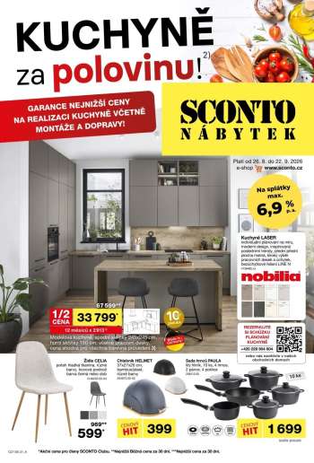 Leták SCONTO NÁBYTEK - 26.8.2026 - 22.9.2026.