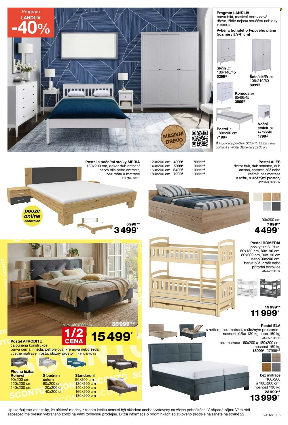 Leták SCONTO NÁBYTEK - 26.8.2026 - 22.9.2026. Strana 14