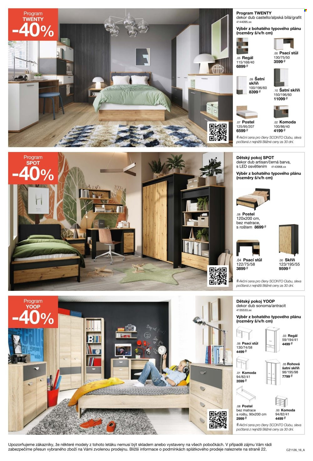 Leták SCONTO NÁBYTEK - 26.8.2026 - 22.9.2026. Strana 16