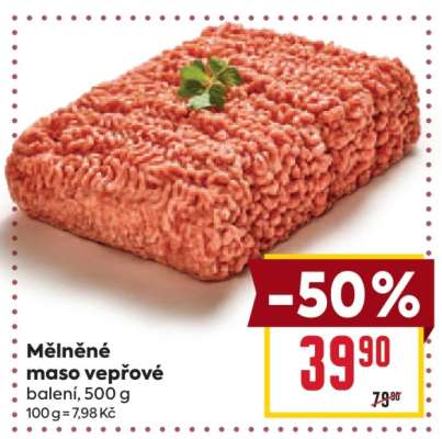 Mělněné maso vepřové
