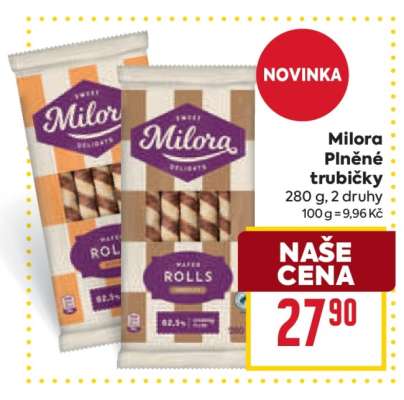 Milora Plněné trubičky