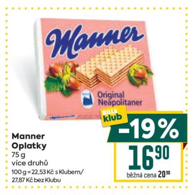 Manner oplatky