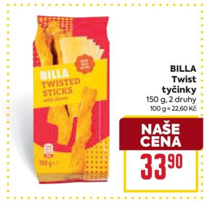 BILLA Twist tyčinky