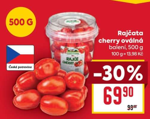 Rajčata cherry oválná