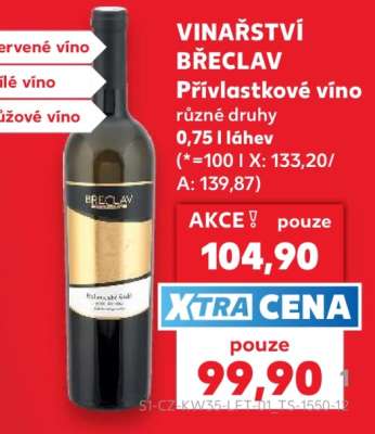 Vinařství Břeclav Přívlastkové víno