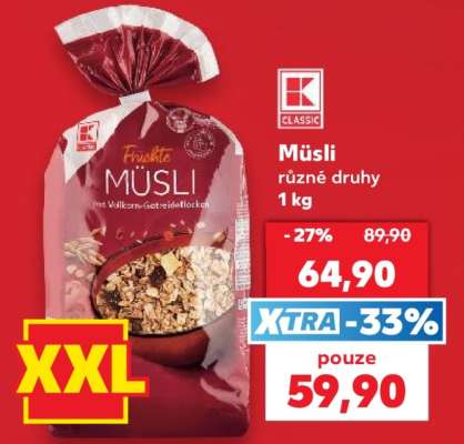 Müsli různé druhy 1 kg