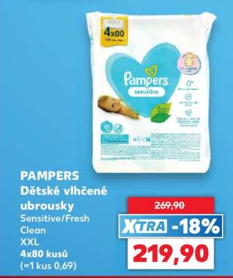 Pampers Dětské vlhčené ubrousky
