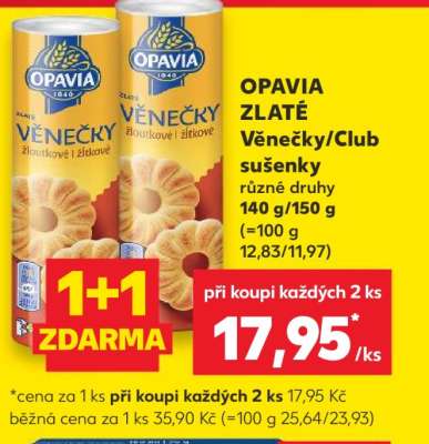 OPAVIA ZLATÉ Věnečky / Club sušenky