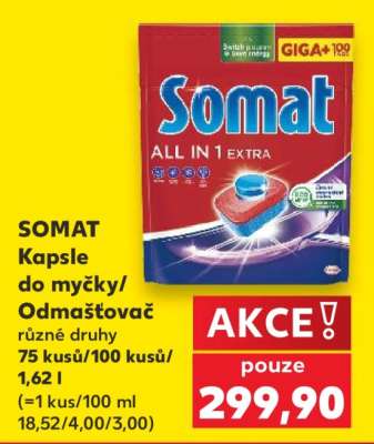 SOMAT Kapsle do myčky/ Odmašťovač
