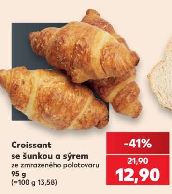 Croissant se šunkou a sýrem