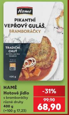 HAMÉ Hotové jídlo s bramboráčky různé druhy 400 g