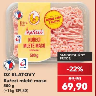 DZ KLATOVY Kuřecí mleté maso