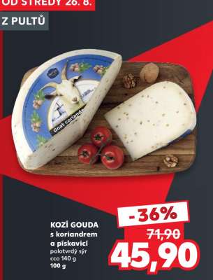 KOZÍ GOUDA s koriandrem a pískavicí