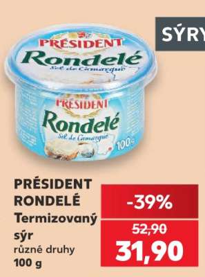 PRÉSIDENT RONDELÉ Termizovaný sýr