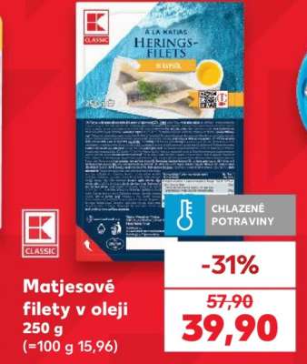 Matjesové filety v oleji
