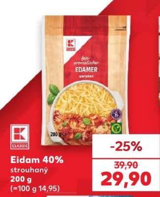 Eidam 40% strouhaný