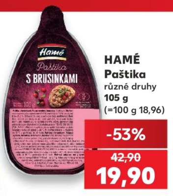 Hamé Paštika s brusinkami