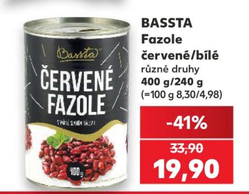 BASSTA Fazole červené/bílé