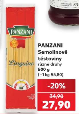 Panzani semolinové těstoviny