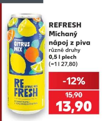 REFRESH Míchaný nápoj z piva