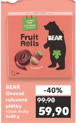 BEAR Ovocné rolované plátky