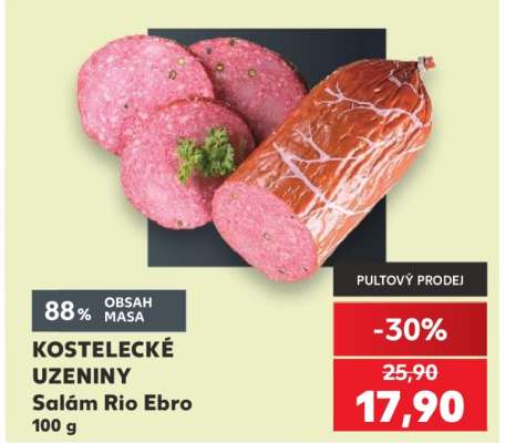 KOSTELECKÉ UZENINY Salám Rio Ebro 100 g
