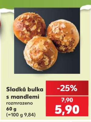 SLADKÁ BULKA S MANDLEMI