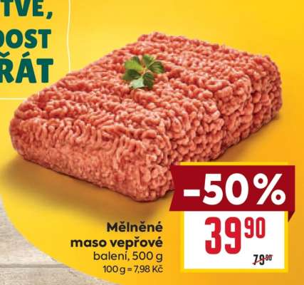 Mělněné maso vepřové