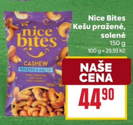 Nice Bites Kešu pražené solené