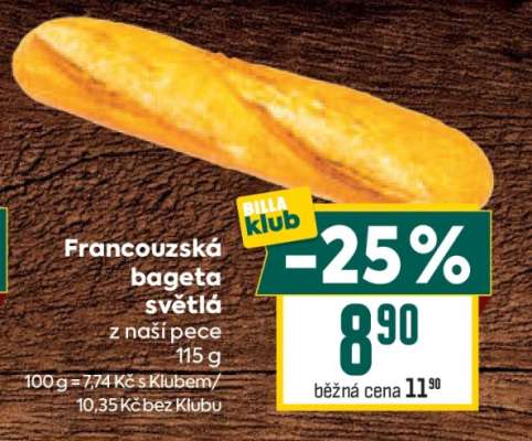 Francouzská bageta světlá